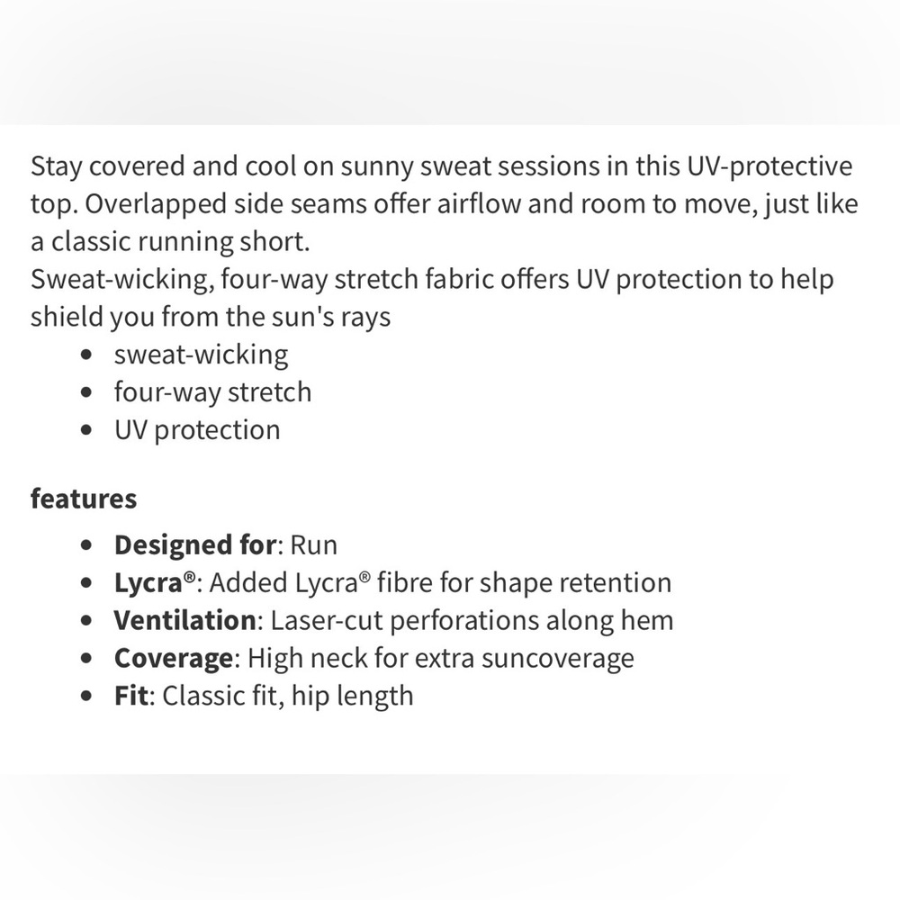 Lululemon Crew Neck UV protection running long sleeve size 4 - Picture 4 of 10